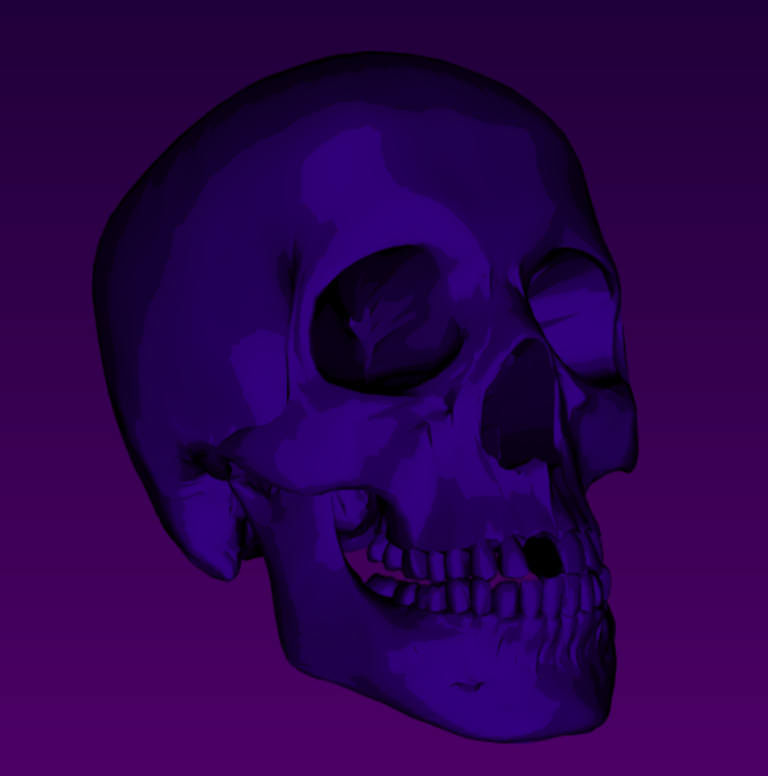 Shaders in VTK tutorial: Cel-shaded skull in Python example code